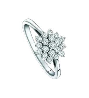 Pyramid 18K Yellow Gold Diamond Ring