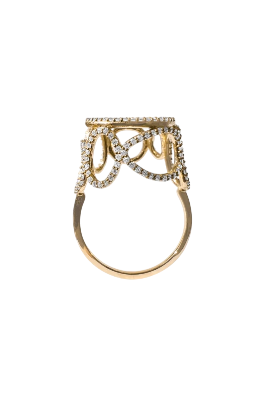 Bubbles Diamonds gold ring