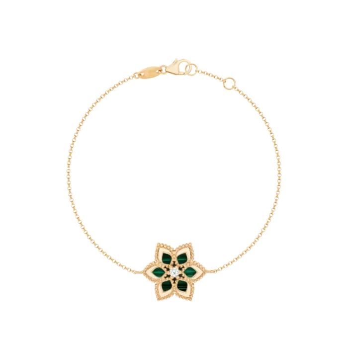 Stella D'Oro 18K Rose Gold Diamond And Malachite Bracelet
